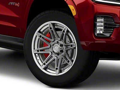 Fuel Wheels Fusion Forged Brawl Platinum with Chrome Lip 6-Lug Wheel; 20x10; -18mm Offset (21-25 Yukon)