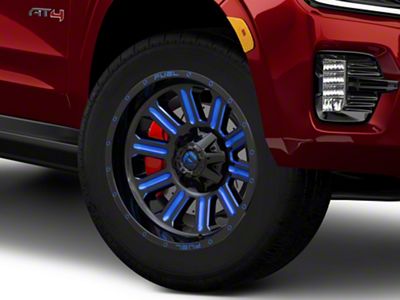 Fuel Wheels Hardline Gloss Black with Blue Tinted Clear 6-Lug Wheel; 20x10; -19mm Offset (21-25 Yukon)
