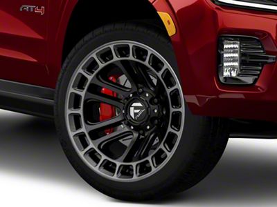 Fuel Wheels Heater Matte Black Double Dark Tint Machined 6-Lug Wheel; 22x10; -13mm Offset (21-26 Yukon)