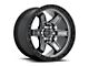 Fuel Wheels Kicker Matte Gunmetal with Black Lip 6-Lug Wheel; 20x9; 1mm Offset (21-24 Yukon)