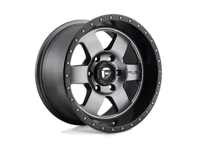Fuel Wheels Podium Matte Gunmetal with Black Bead Ring 6-Lug Wheel; 18x9; 19mm Offset (21-25 Yukon)