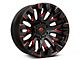 Fuel Wheels Quake Gloss Black Milled with Red Accents 6-Lug Wheel; 20x10; -18mm Offset (21-24 Yukon)