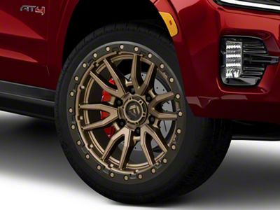 Fuel Wheels Rebel Matte Bronze with Black Bead Ring 6-Lug Wheel; 22x9; 20mm Offset (21-25 Yukon)