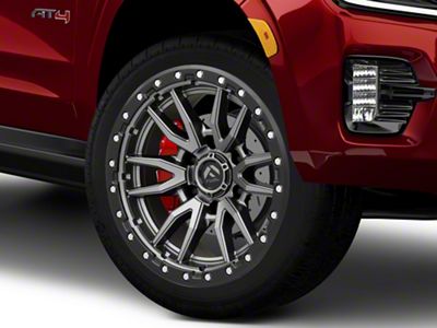 Fuel Wheels Rebel Matte Gunmetal with Black Bead Ring 6-Lug Wheel; 22x9; 20mm Offset (21-24 Yukon)