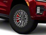 Fuel Wheels Rebel Matte Gunmetal with Black Bead Ring 6-Lug Wheel; 17x9; -12mm Offset (21-26 Yukon)