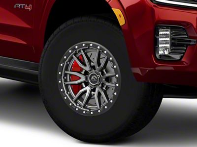 Fuel Wheels Rebel Matte Gunmetal with Black Bead Ring 6-Lug Wheel; 17x9; 1mm Offset (21-24 Yukon)