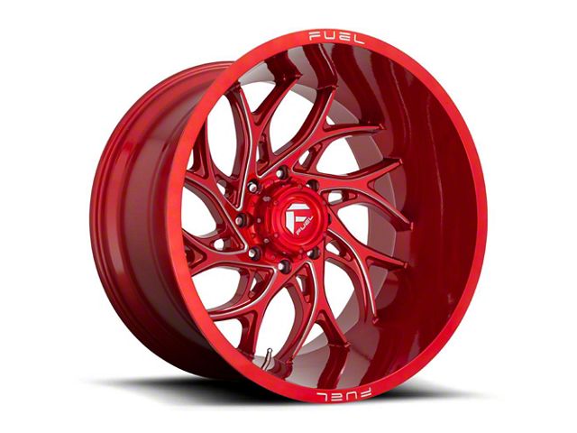Fuel Wheels Runner Candy Red Milled 6-Lug Wheel; 24x14; -75mm Offset (21-24 Yukon)