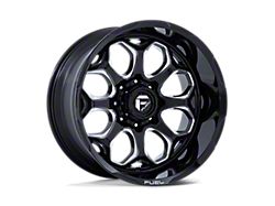 Fuel Wheels Scepter Gloss Black Milled 6-Lug Wheel; 20x9; 1mm Offset (21-24 Yukon)