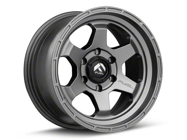 Fuel Wheels Shok Matte Gunmetal 6-Lug Wheel; 17x9; 20mm Offset (15-20 Yukon)