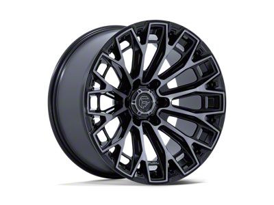 Fuel Wheels Trax Gloss Black Machined Face Dark Tinted Clear 6-Lug Wheel; 17x9; 1mm Offset (21-25 Yukon)