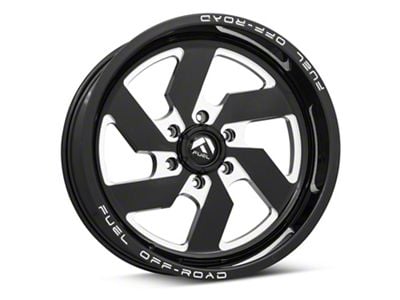 Fuel Wheels Triton Gloss Black Milled 6-Lug Wheel; 18x9; -12mm Offset (21-25 Yukon)