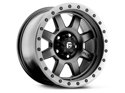 Fuel Wheels Trophy Matte Black with Anthracite Ring 6-Lug Wheel; 17x8.5; 6mm Offset (21-25 Yukon)