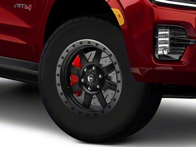 Fuel Wheels Trophy Matte Black with Anthracite Ring 6-Lug Wheel; 18x9; 1mm Offset (21-26 Yukon)