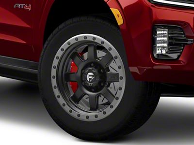 Fuel Wheels Trophy Matte Black with Anthracite Ring 6-Lug Wheel; 20x9; 1mm Offset (21-26 Yukon)