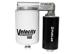 Fuelab Velocity 100 Series Lift Pump with Fuel/Water Separator; 8 PSI (01-16 6.6L Duramax Silverado 2500 HD)