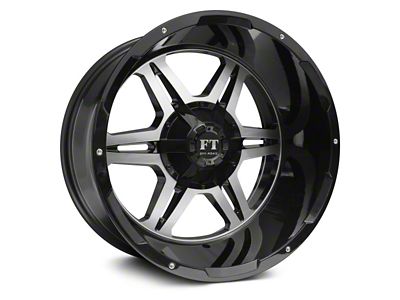 Full Throttle Off Road FT3 Gloss Black Machined 6-Lug Wheel; 20x12; -44mm Offset (04-08 F-150)