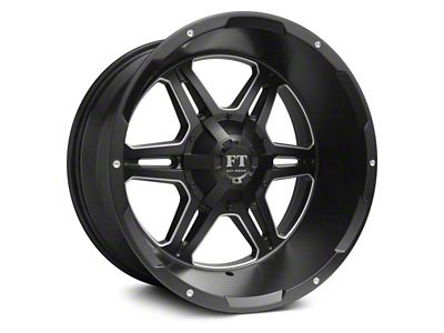 Full Throttle Off Road FT3 Satin Black Milled 6-Lug Wheel; 20x12; -44mm Offset (07-13 Silverado 1500)
