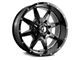 Full Throttle Off Road FT2 Gloss Black Milled 6-Lug Wheel; 18x9; 0mm Offset (07-14 Tahoe)