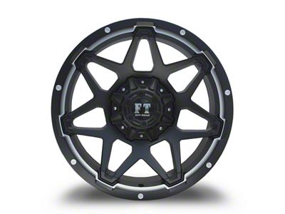 Full Throttle Off Road FT4 Satin Black Machined Undercut 8-Lug Wheel; 20x10; -24mm Offset (08-10 F-350 Super Duty SRW)