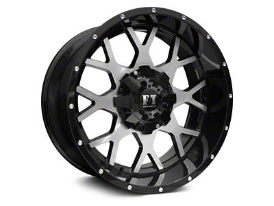 Full Throttle Off Road FT0151 Gloss Black Machined 6-Lug Wheel; 18x9; -12mm Offset (14-18 Silverado 1500)