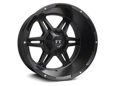 Full Throttle Off Road FT3 Satin Black 6-Lug Wheel; 20x12; -44mm Offset (14-18 Silverado 1500)
