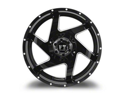 Full Throttle Off Road FT6052 Gloss Black Milled 8-Lug Wheel; 20x10; -24mm Offset (99-07 F-250 Super Duty)