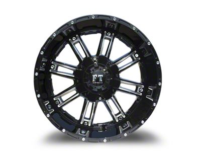 Full Throttle Off Road FT8033 Gloss Black Milled 8-Lug Wheel; 20x10; -24mm Offset (99-07 F-350 Super Duty SRW)