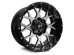 Full Throttle Off Road FT0151 Gloss Black Machined 6-Lug Wheel; 18x9; -12mm Offset (99-06 Silverado 1500)