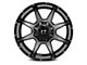 Full Throttle Off Road FT2 Gloss Black Machined 5-Lug Wheel; 20x14; -76mm Offset (05-11 Dakota)