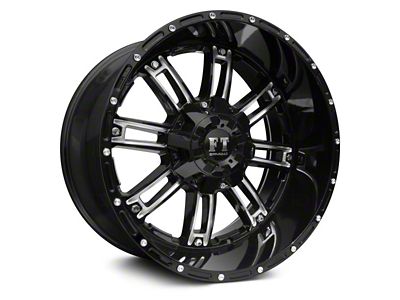 Full Throttle Off Road FT8033 Gloss Black Milled 8-Lug Wheel; 20x10; -24mm Offset (23-25 F-350 Super Duty SRW)