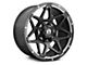 Full Throttle Off Road FT4 Satin Black Machined Undercut 8-Lug Wheel; 20x10; -24mm Offset (20-24 Sierra 2500 HD)