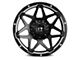 Full Throttle Off Road FT4 Satin Black Machined Undercut 8-Lug Wheel; 20x10; -24mm Offset (20-24 Sierra 2500 HD)