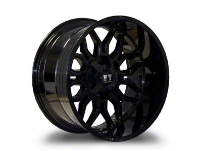 Full Throttle Off Road FT9 Gloss Black 8-Lug Wheel; 20x10; -24mm Offset (20-25 Sierra 2500 HD)