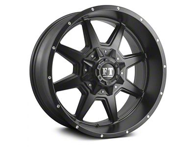 Full Throttle Off Road FT2 Satin Black 6-Lug Wheel; 20x12; -44mm Offset (07-13 Sierra 1500)