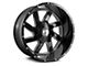 Full Throttle Off Road FT1 Gloss Black Milled 6-Lug Wheel; 18x9; 0mm Offset (14-18 Silverado 1500)