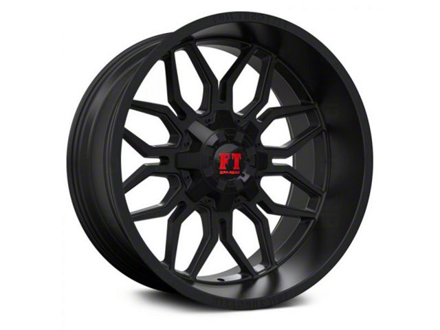 Full Throttle Off Road FT9 Satin Black 6-Lug Wheel; 20x10; -24mm Offset (15-20 Tahoe)