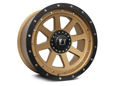 Full Throttle Off Road FT8 Matte Bronze with Matte Black Lip 6-Lug Wheel; 20x9; 0mm Offset (19-24 Sierra 1500)