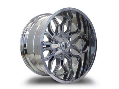 Full Throttle Off Road FT9 Chrome 6-Lug Wheel; 20x10; -24mm Offset (19-25 Silverado 1500)
