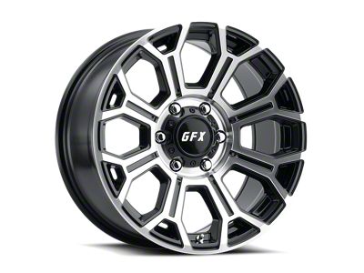 G-FX TR-19 Gloss Black Machined 8-Lug Wheel; 16x8.5; -6mm Offset (01-06 Sierra 2500 HD)