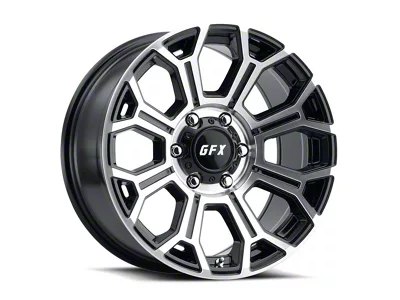 G-FX TR-19 Gloss Black Machined 8-Lug Wheel; 18x9; 12mm Offset (01-06 Silverado 2500 HD)