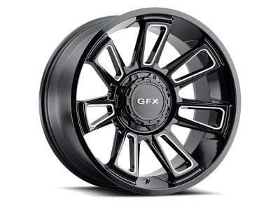 G-FX TR21 Gloss Black Milled 8-Lug Wheel; 20x10; -19mm Offset (01-06 Silverado 2500 HD)