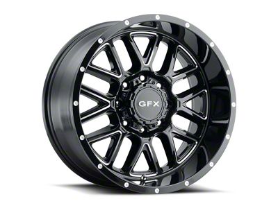 G-FX TM-5 Gloss Black Milled 8-Lug Wheel; 17x8.5; 18mm Offset (03-09 RAM 2500)