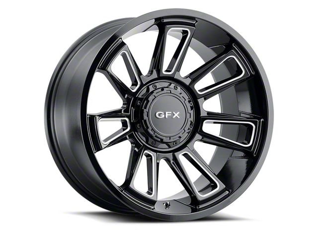 G-FX TR21 Gloss Black Milled 8-Lug Wheel; 18x9; 12mm Offset (03-09 RAM 2500)