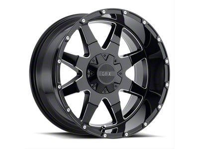 G-FX TR-12 Gloss Black Milled 6-Lug Wheel; 20x9; 12mm Offset (04-08 F-150)