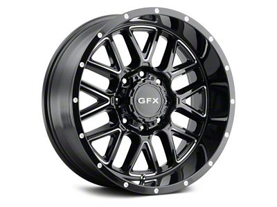 G-FX TM-5 Gloss Black Milled 6-Lug Wheel; 17x8.5; 0mm Offset (07-13 Sierra 1500)