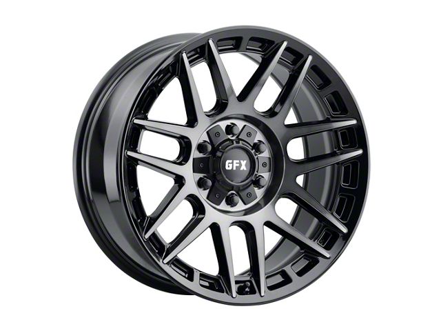 G-FX TM8 Gloss Black with Dark Tint 6-Lug Wheel; 17x8.5; -6mm Offset (07-13 Sierra 1500)