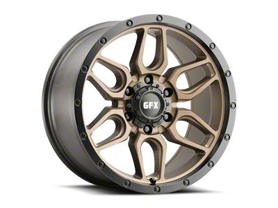 G-FX TR-18 Matte Bronze with Matte Black Lip 6-Lug Wheel; 17x8.5; -6mm Offset (07-13 Sierra 1500)