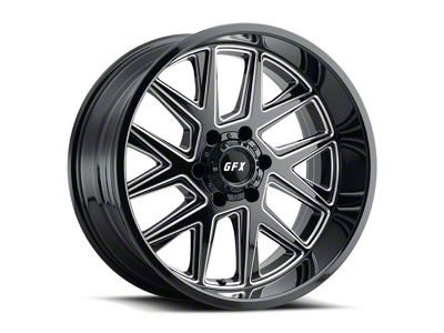 G-FX TM6 Gloss Black Milled 6-Lug Wheel; 18x9; 12mm Offset (07-13 Silverado 1500)