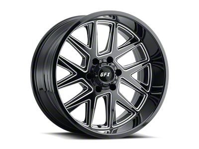 G-FX TM6 Gloss Black Milled 6-Lug Wheel; 20x10; -24mm Offset (07-13 Silverado 1500)