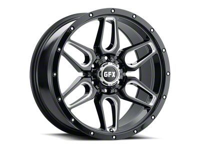 G-FX TR-18 Gloss Black Milled 6-Lug Wheel; 20x9; 12mm Offset (07-14 Tahoe)